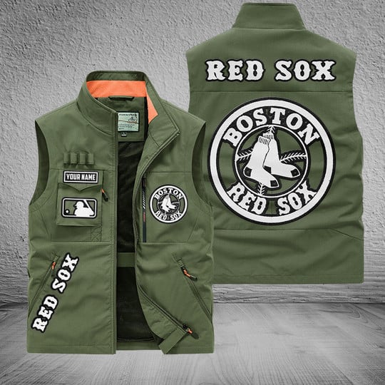 LIMITED EDITION - NEW CUSTOMIZED MLB03 BRS BOSTON RED SOX SLEEVELESS VEST