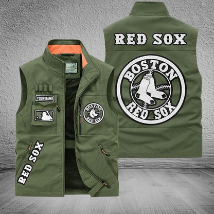 LIMITED EDITION - NEW CUSTOMIZED MLB03 BRS BOSTON RED SOX SLEEVELESS VEST