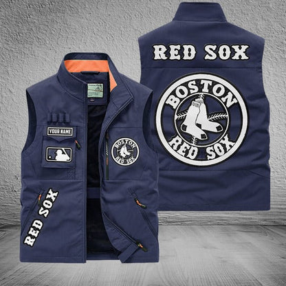 LIMITED EDITION - NEW CUSTOMIZED MLB03 BRS BOSTON RED SOX SLEEVELESS VEST
