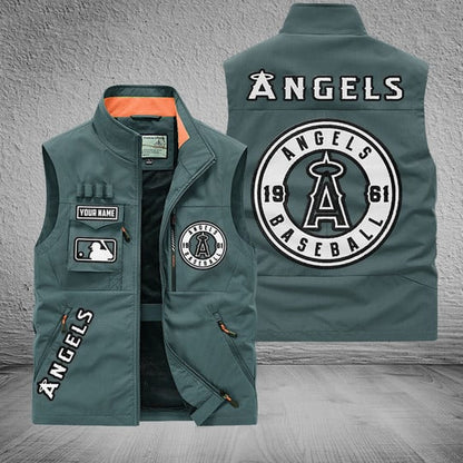 LIMITED EDITION - NEW CUSTOMIZED MLB27 LAA LOS ANGELES ANGELS SLEEVELESS VEST