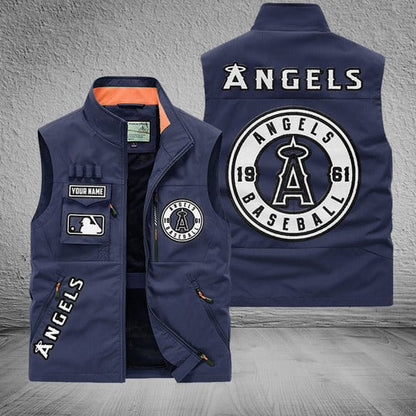 LIMITED EDITION - NEW CUSTOMIZED MLB27 LAA LOS ANGELES ANGELS SLEEVELESS VEST