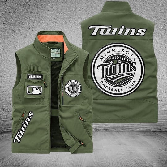 LIMITED EDITION - NEW CUSTOMIZED MLB22 MTS MINNESOTA TWINS SLEEVELESS VEST