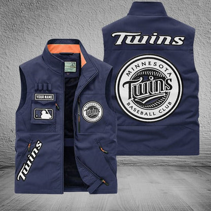 LIMITED EDITION - NEW CUSTOMIZED MLB22 MTS MINNESOTA TWINS SLEEVELESS VEST
