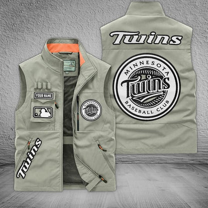 LIMITED EDITION - NEW CUSTOMIZED MLB22 MTS MINNESOTA TWINS SLEEVELESS VEST
