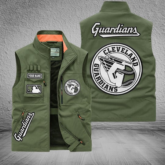 LIMITED EDITION - NEW CUSTOMIZED MLB13 CGS CLEVELAND GUARDIANS SLEEVELESS VEST