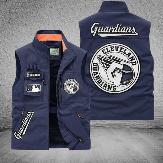 LIMITED EDITION - NEW CUSTOMIZED MLB13 CGS CLEVELAND GUARDIANS SLEEVELESS VEST