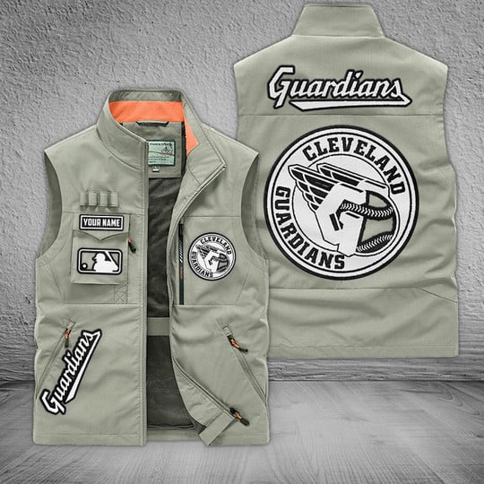 LIMITED EDITION - NEW CUSTOMIZED MLB13 CGS CLEVELAND GUARDIANS SLEEVELESS VEST
