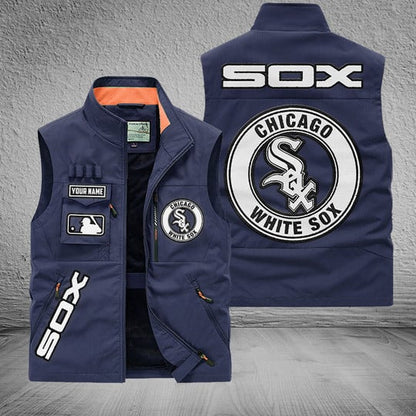 LIMITED EDITION - NEW CUSTOMIZED MLB26 CWS CHICAGO WHITE SOX SLEEVELESS VEST