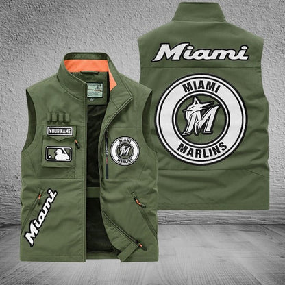 LIMITED EDITION - NEW CUSTOMIZED MLB20 MMS MIAMI MARLINS SLEEVELESS VEST