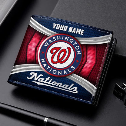 LIMITED EDITION - NEW CUSTOMIZED MLB28 WNS WASHINGTON NATIONALS LEATHER WALLET