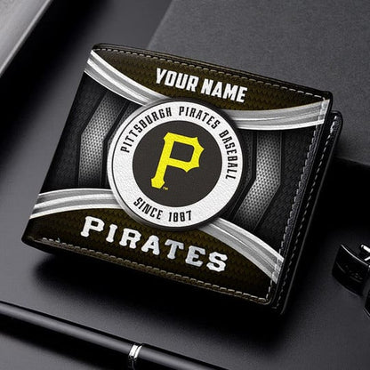 LIMITED EDITION - NEW CUSTOMIZED MLB29 PHP PITTSBURGH PIRATES LEATHER WALLET