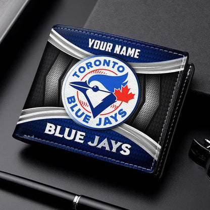 LIMITED EDITION - NEW CUSTOMIZED MLB12 TBJ TORONTO BLUE JAYS LEATHER WALLET