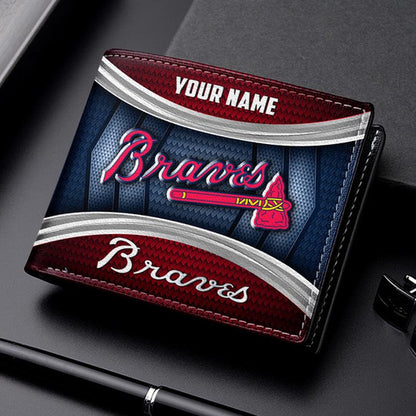 LIMITED EDITION - NEW CUSTOMIZED MLB09 ABS ATLANTA BRAVES LEATHER WALLET