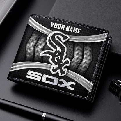 LIMITED EDITION - NEW CUSTOMIZED MLB26 CWS CHICAGO WHITE SOX LEATHER WALLET