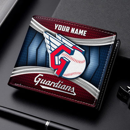 LIMITED EDITION - NEW CUSTOMIZED MLB13 CGS CLEVELAND GUARDIANS LEATHER WALLET