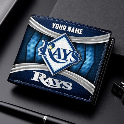 LIMITED EDITION - NEW CUSTOMIZED MLB21 TBR TAMPA BAY RAYS LEATHER WALLET