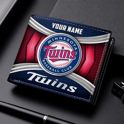 LIMITED EDITION - NEW CUSTOMIZED MLB22 MTS MINNESOTA TWINS LEATHER WALLET