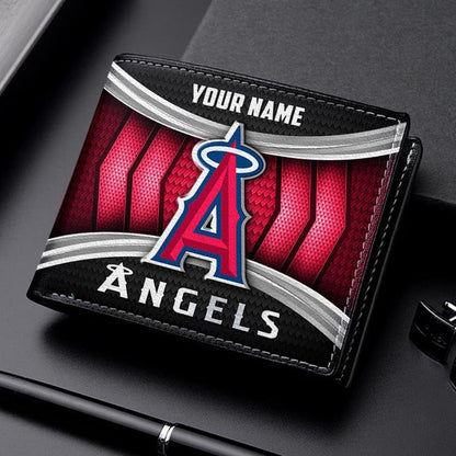 LIMITED EDITION - NEW CUSTOMIZED MLB27 LAA LOS ANGELES ANGELS LEATHER WALLET