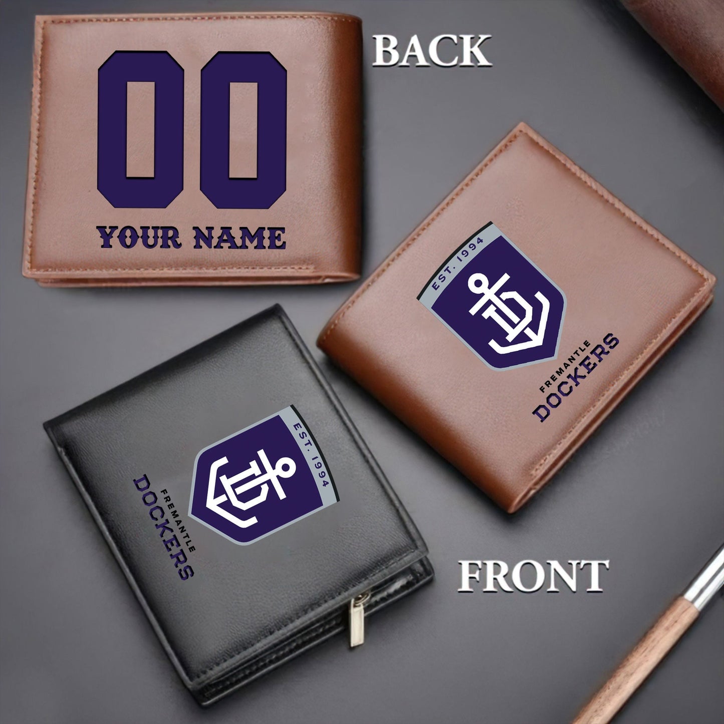 Limited Edition - New Customized Black & Brown Men Leather Wallet