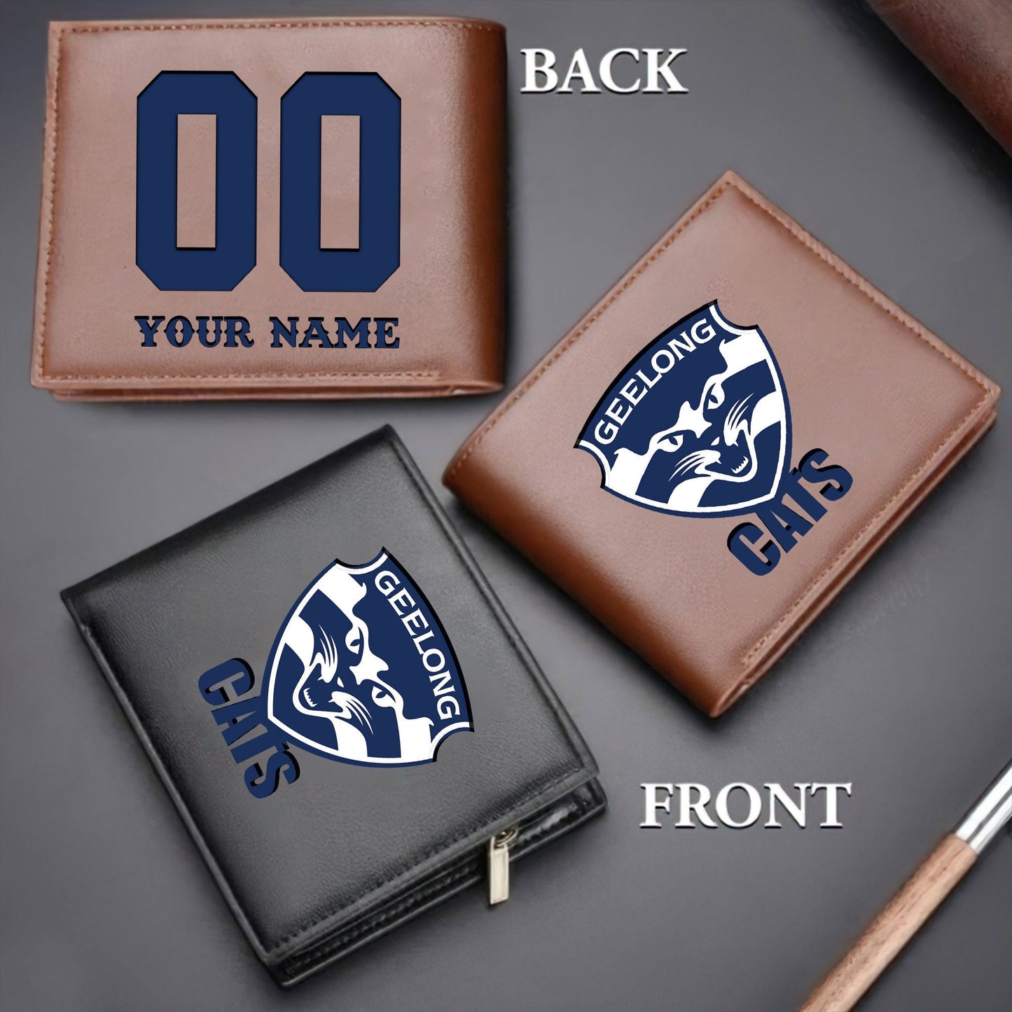 Limited Edition - New Customized Black & Brown Men Leather Wallet