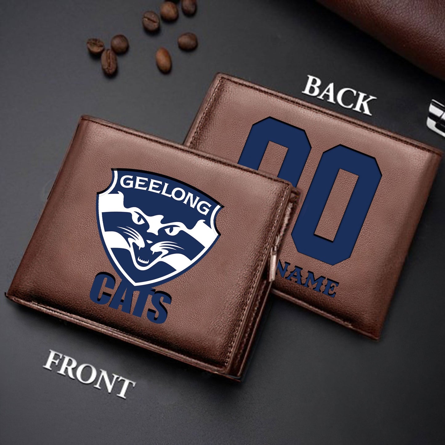 Limited Edition - New Customized Black & Brown Men Leather Wallet