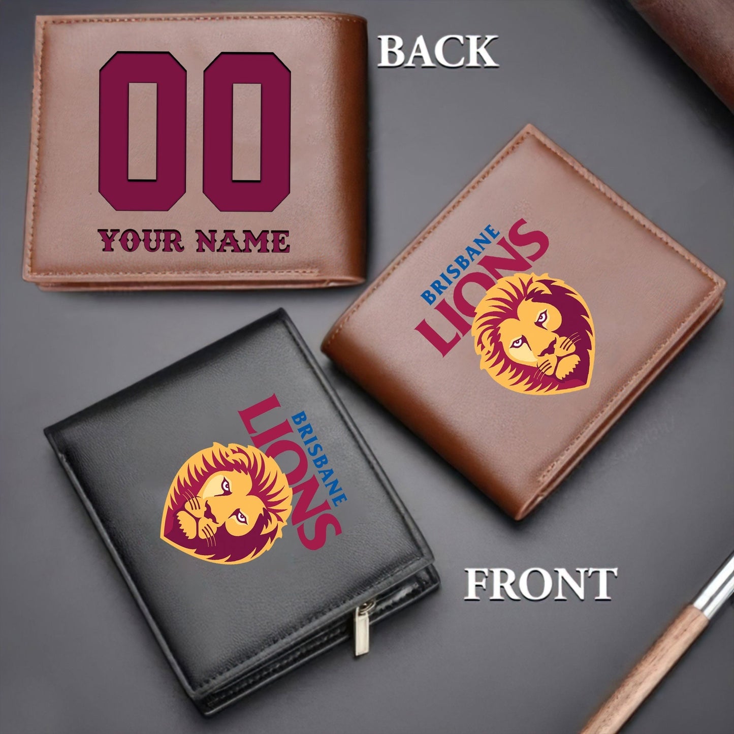 Limited Edition - New Customized Black & Brown Men Leather Wallet