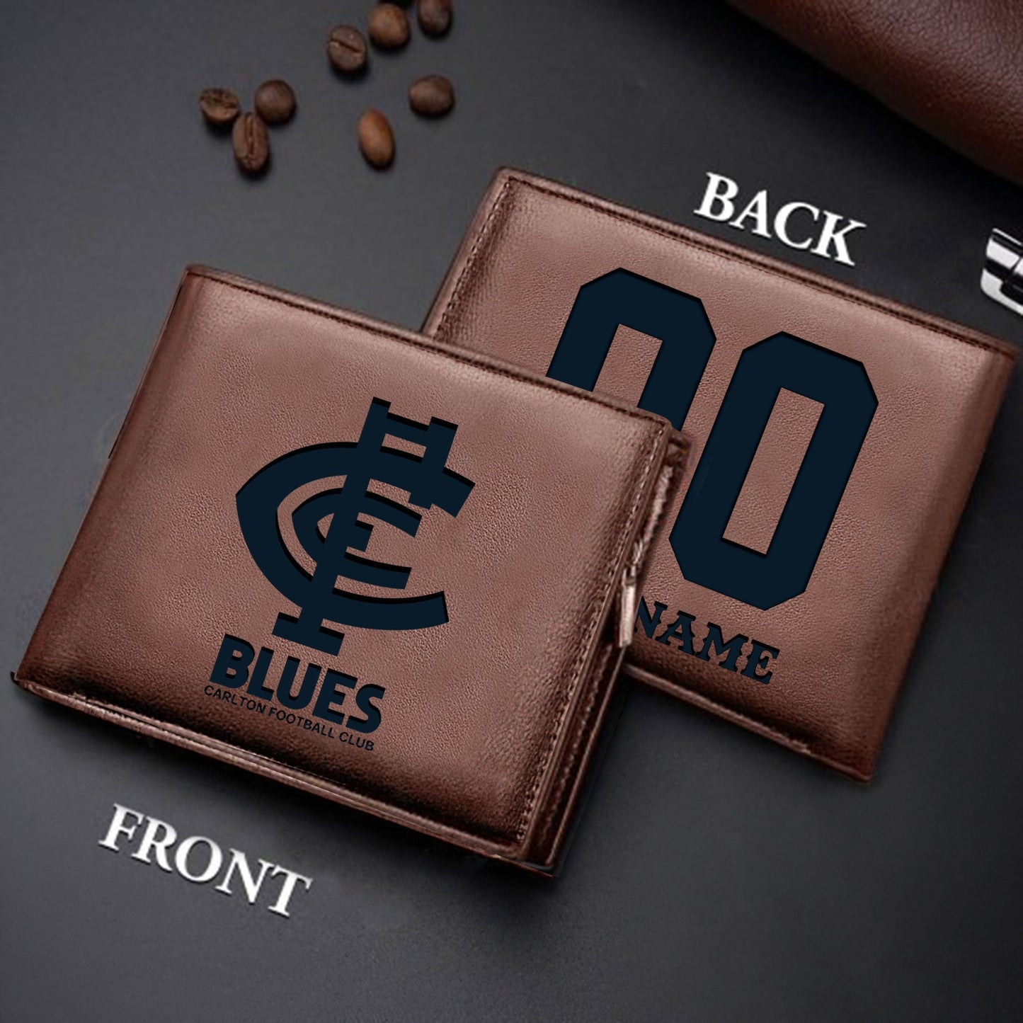 Limited Edition - New Customized Black & Brown Men Leather Wallet