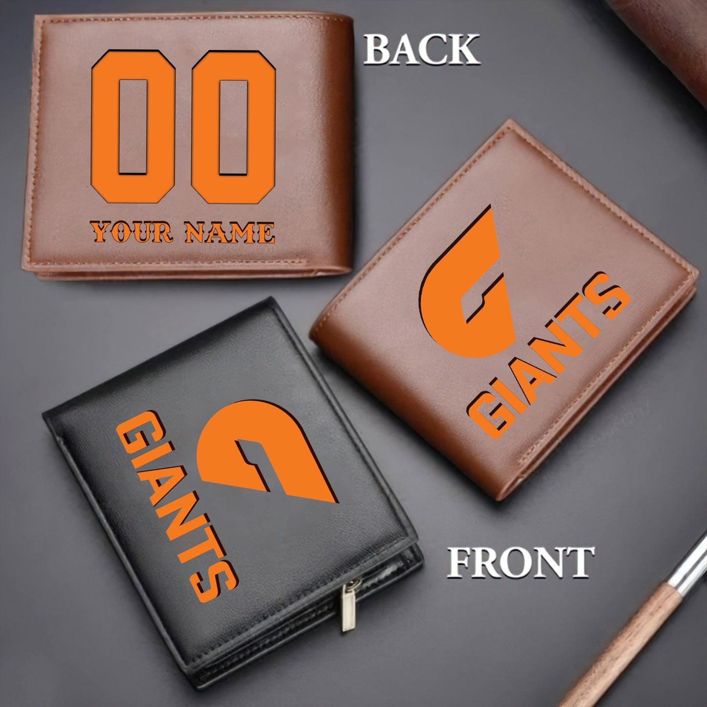 Limited Edition - New Customized Black & Brown Men Leather Wallet