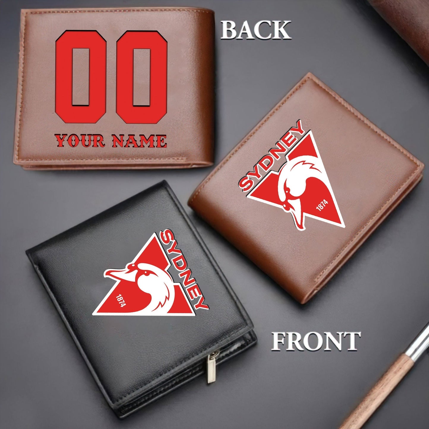 Limited Edition - New Customized Black & Brown Men Leather Wallet