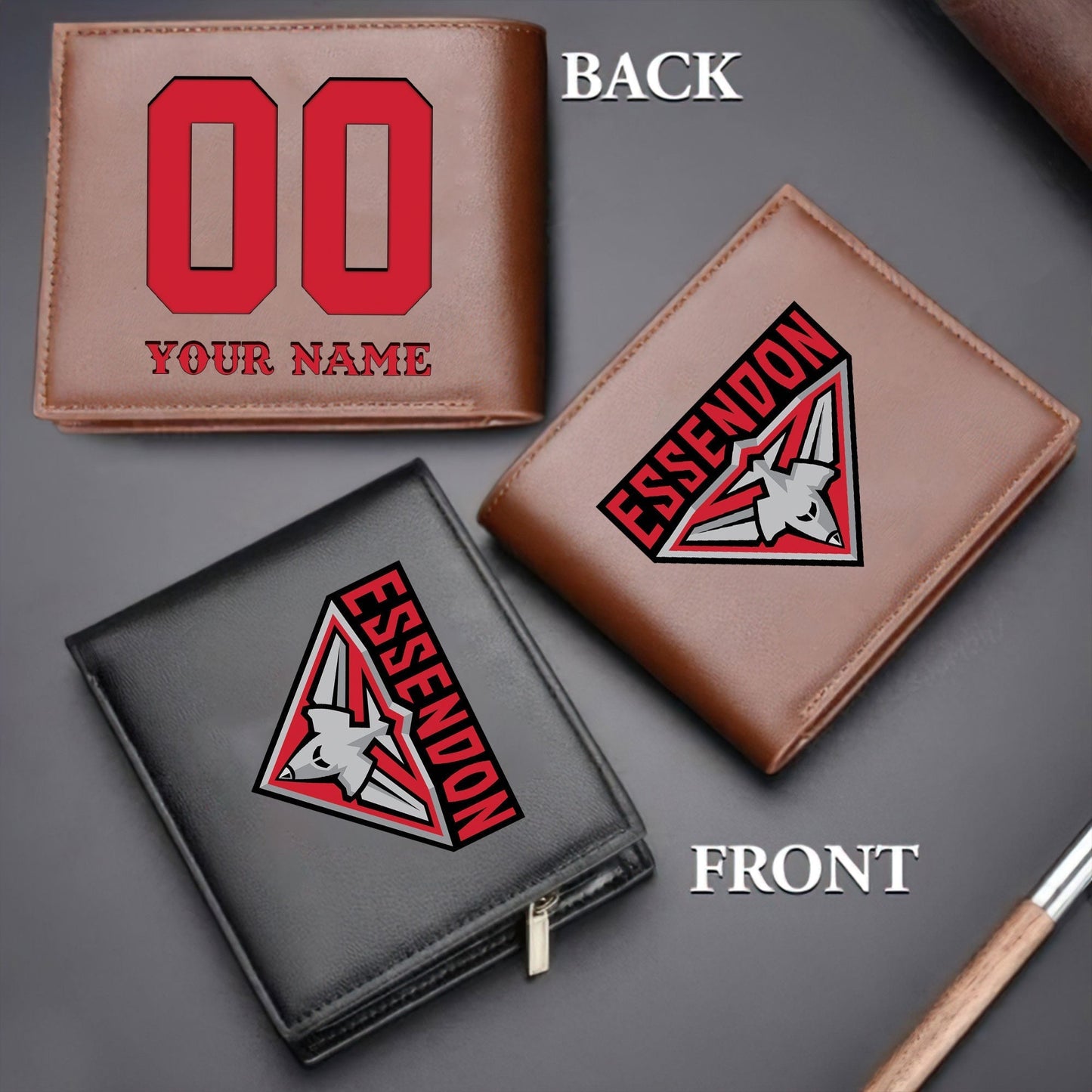 Limited Edition - New Customized Black & Brown Men Leather Wallet