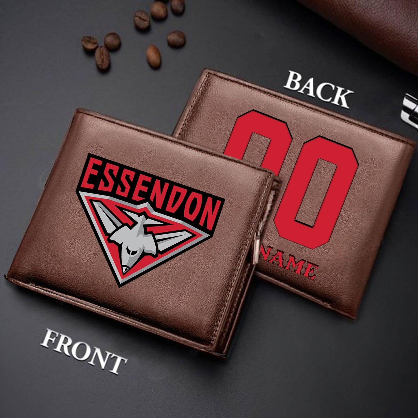 Limited Edition - New Customized Black & Brown Men Leather Wallet