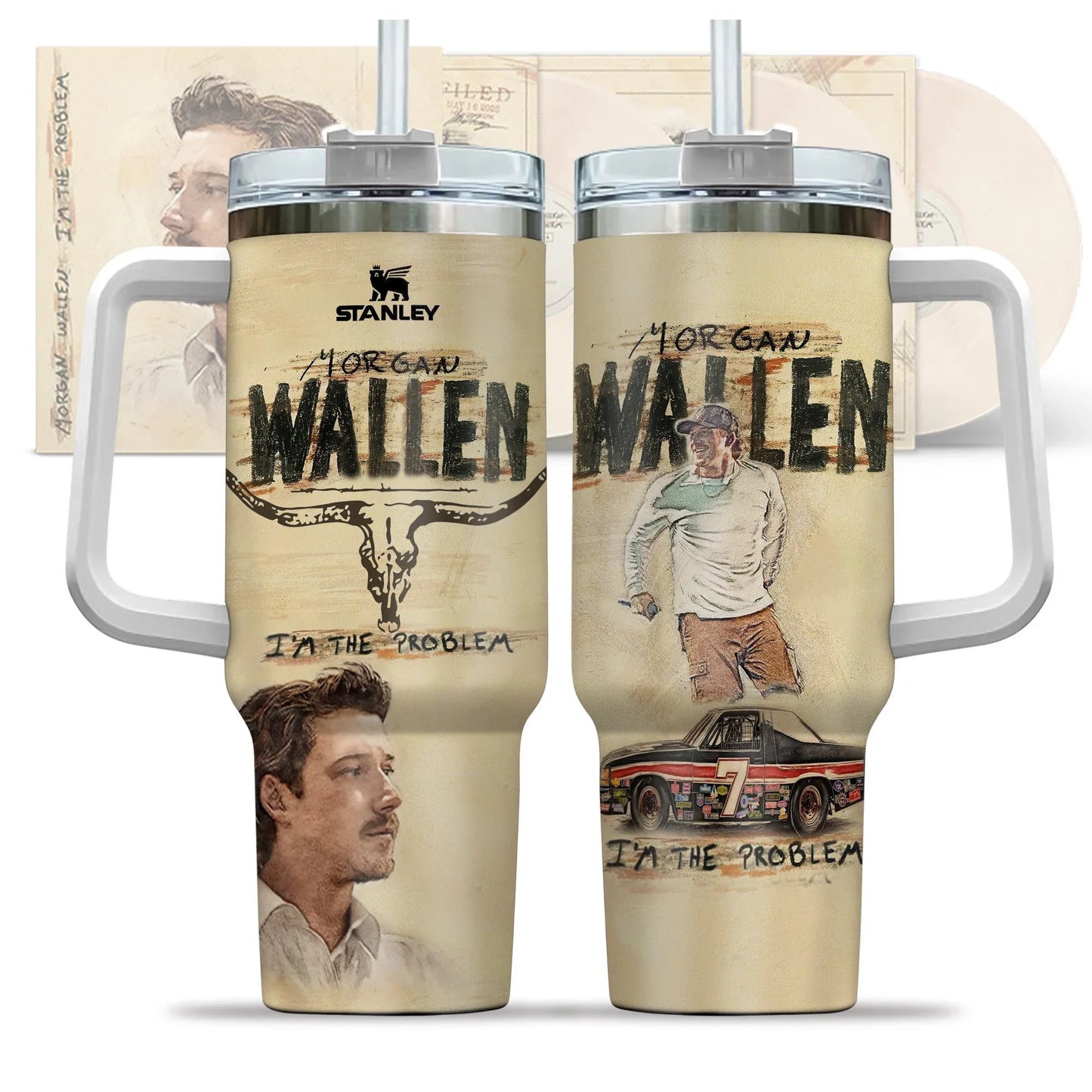 Morgan Wallen Premium 40OZ Tumbler With Handle