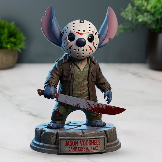 NEW PREMIUM STITCH JASON VOORHEES ACRYLIC BLOCK PLAQUE GIFT
