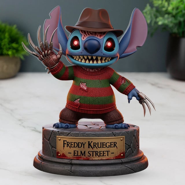 NEW PREMIUM STITCH FREDDY KRUEGER ACRYLIC BLOCK PLAQUE GIFT
