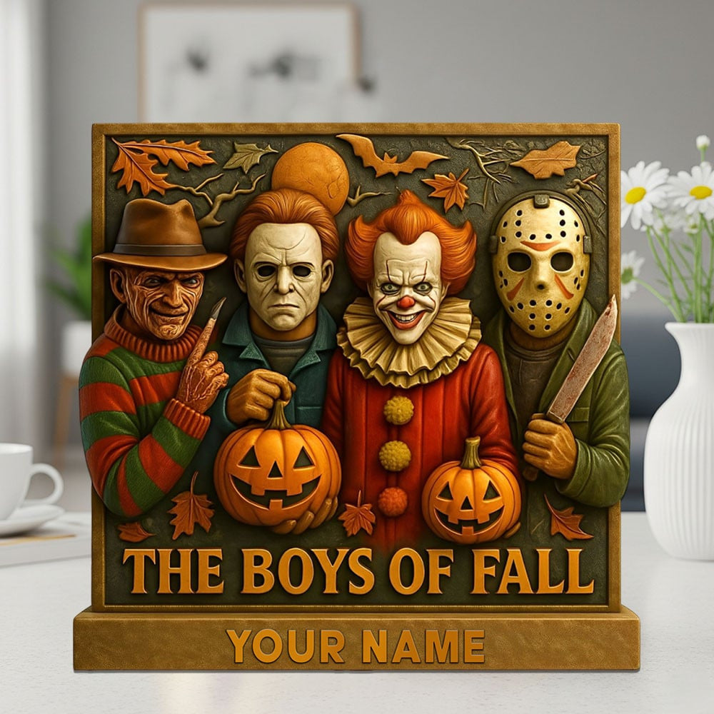 THE BOYS OF FALL HORROR MOVIE CHARACTERS ACRYLIC BLOCK PLAQUE - CUSTOM NAME GIFT FOR FANS