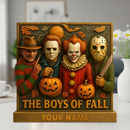 THE BOYS OF FALL HORROR MOVIE CHARACTERS ACRYLIC BLOCK PLAQUE - CUSTOM NAME GIFT FOR FANS