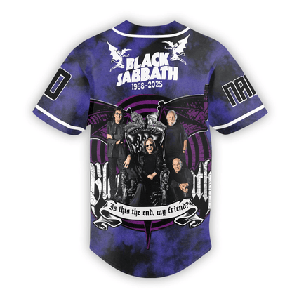 NEW PREMIUM BLACK SABBATH BASEBALL JERSEY