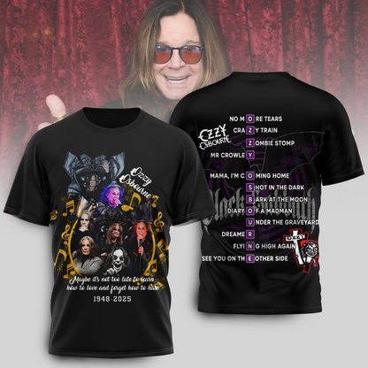 NEW PREMIUM BLACK SABBATH x OZZY OSBOURNE UNISEX SHIRT
