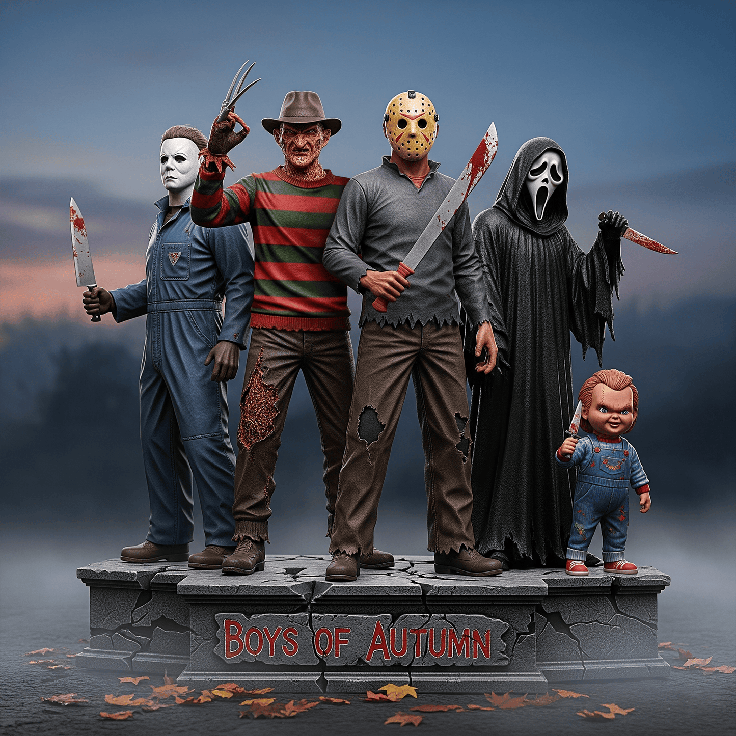 NEW PREMIUM HORROR LEGENDS ACRYLIC BLOCK PLAQUE GIFT