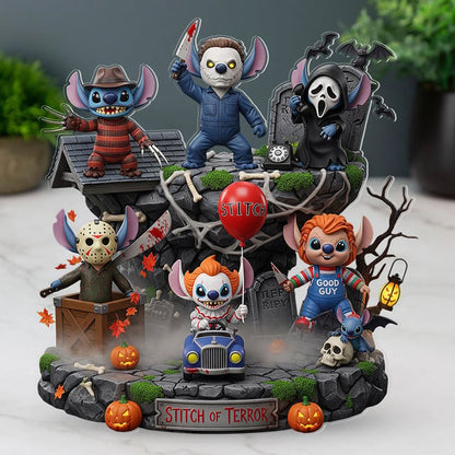 NEW PREMIUM STITCH HALLOWEEN ACRYLIC BLOCK PLAQUE GIFT