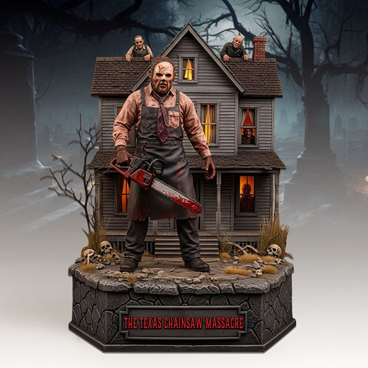 NEW PREMIUM HORROR MOVIE LEATHERFACE HOUSE ACRYLIC BLOCK PLAQUE GIFT