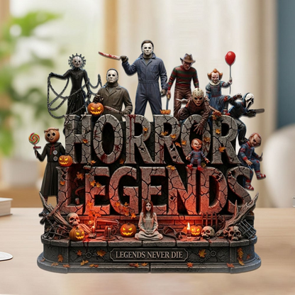 NEW PREMIUM HORROR LEGENDS ACRYLIC BLOCK PLAQUE GIFT