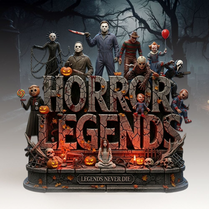 NEW PREMIUM HORROR LEGENDS ACRYLIC BLOCK PLAQUE GIFT