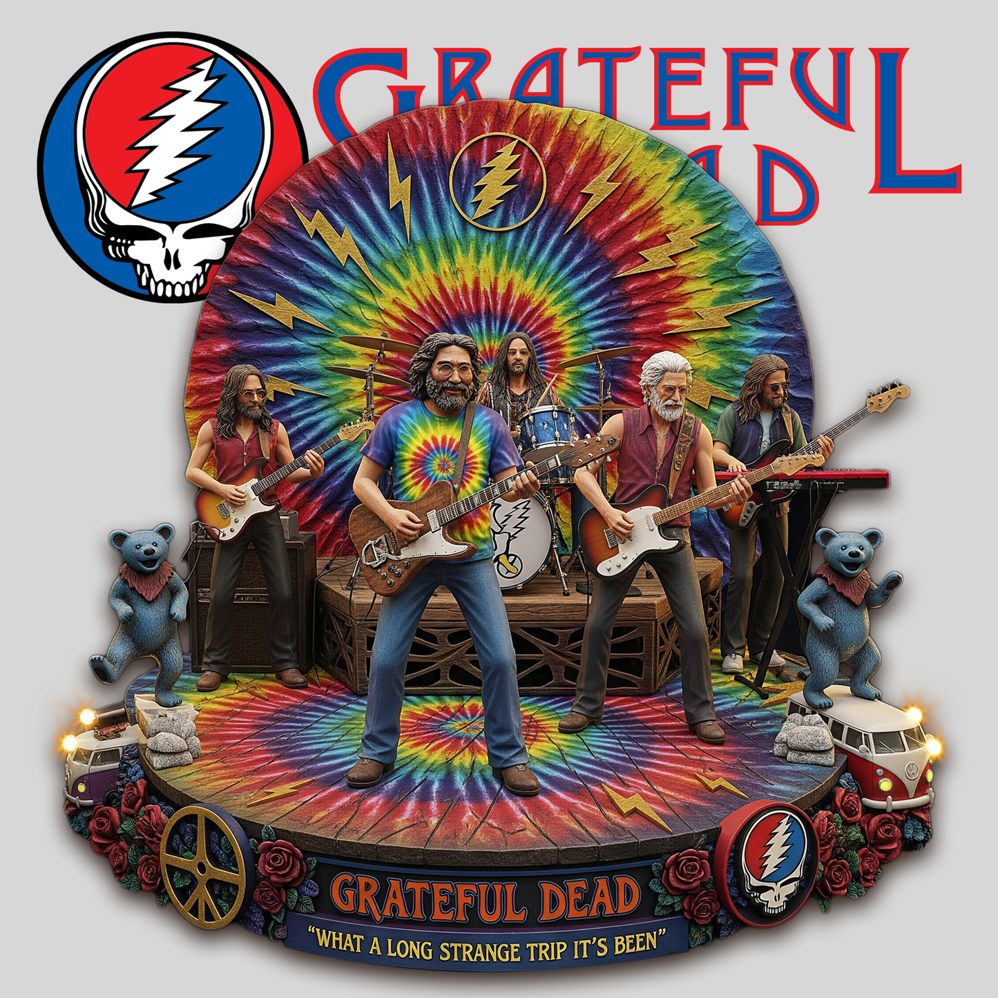 LIMITED EDITION - GRATEFUL DEAD ACRYLIC BLOCK DISPLAY FOR TRUE FANS