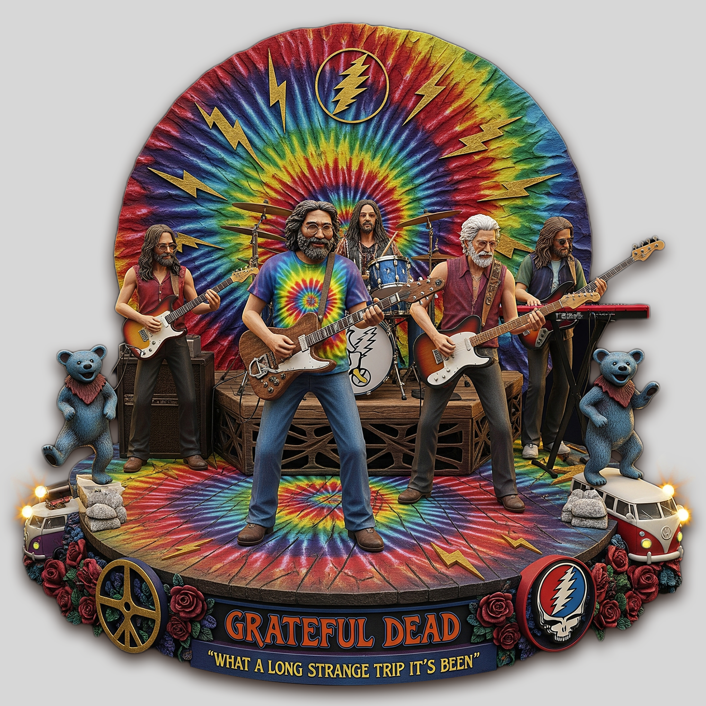 LIMITED EDITION - GRATEFUL DEAD ACRYLIC BLOCK DISPLAY FOR TRUE FANS