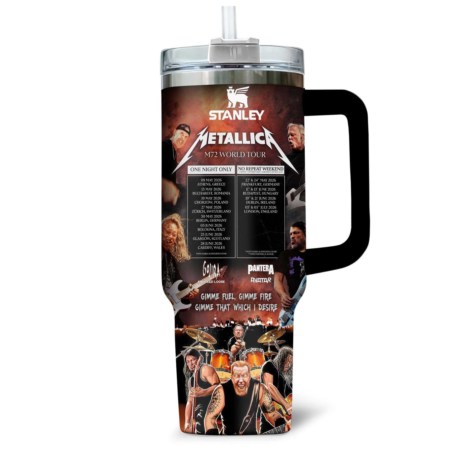 NEW PREMIUM METALLICA 40 OZ TUMBLER 01