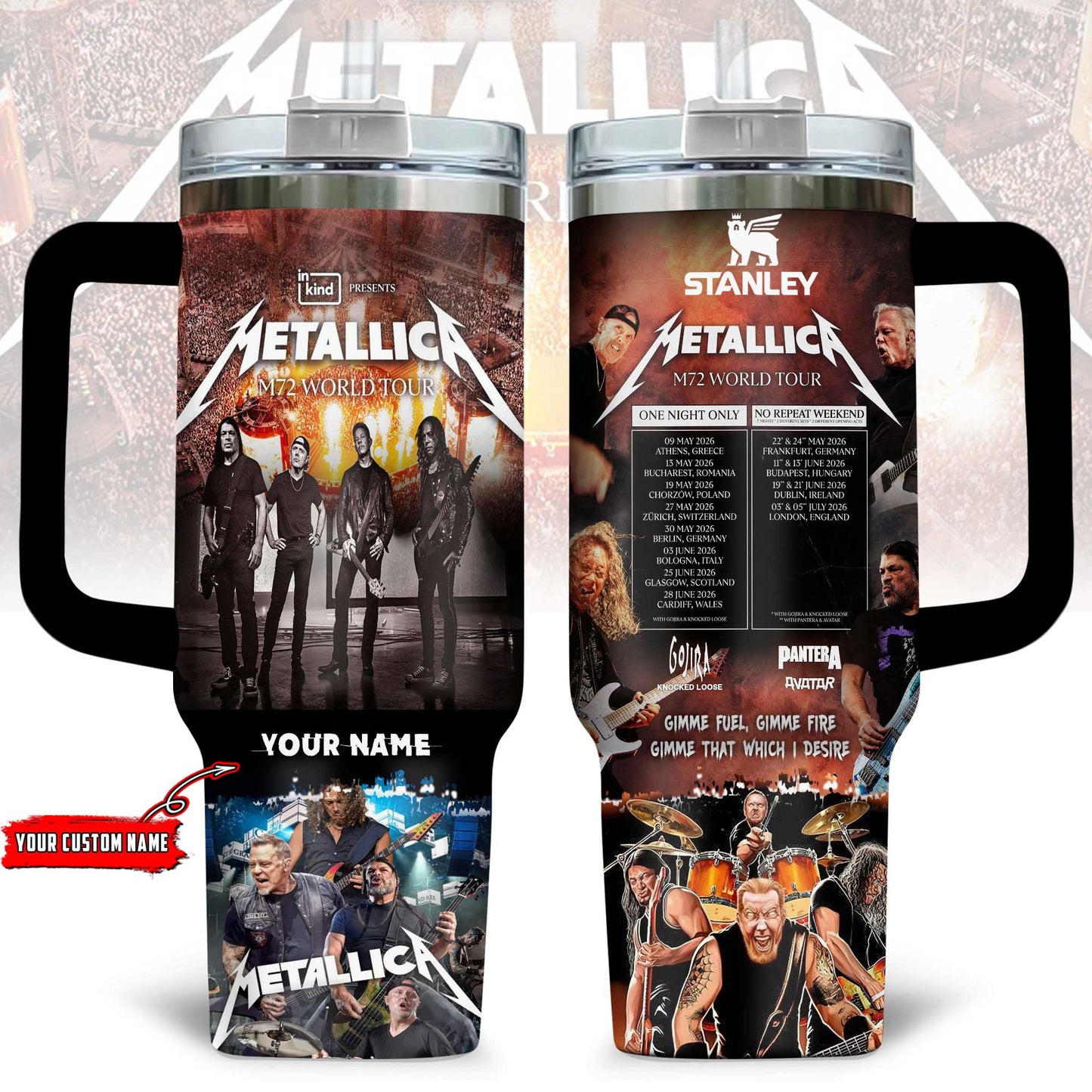 NEW PREMIUM METALLICA 40 OZ TUMBLER 01
