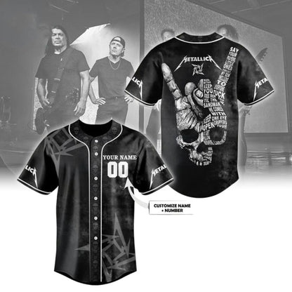 NEW PREMIUM METALLICA UNISEX BASEBALL JERSEY