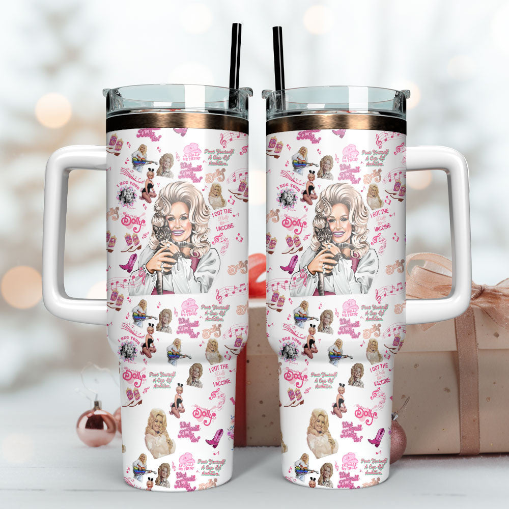 NEW PREMIUM DOLLY PARTON 40 OZ TUMBLER 04