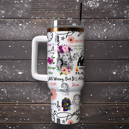 NEW PREMIUM DOLLY PARTON 40 OZ TUMBLER 02